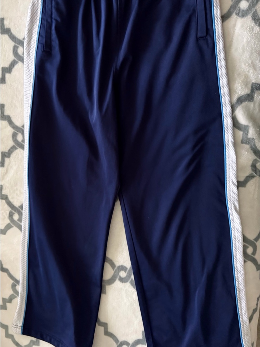 Skechers Navy Blue Jogger Pants with White Side Panels